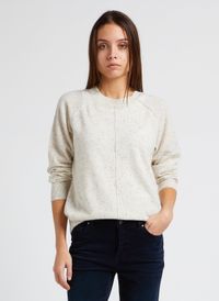 Maison 123 - Pull col rond en cachemire - Taille XL - Blanc