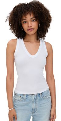 Cotton Citizen Verona U Neck Tank White M