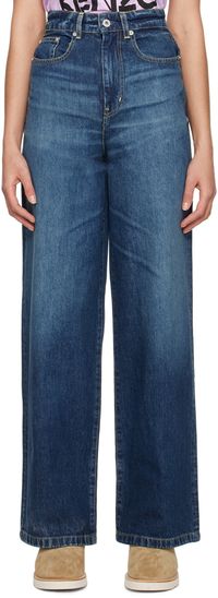 Kenzo Navy Kenzo Paris Faded Jeans
