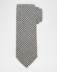 Men's Houndstooth Wool and Silk Tie