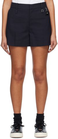 WOOYOUNGMI Indigo Creased Shorts