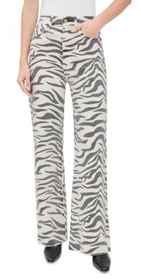 DAZE Far Out High Rise Wide Leg Jeans Zebra 23