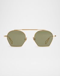 Chaillot Metal & Nylon Round Sunglasses