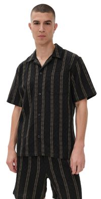 Les Deux Lukas Check Dobby Shirt Black XS