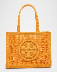 Ella Small Crochet Straw Tote Bag