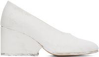 Comme des Garçons White Painted Wedge Heels