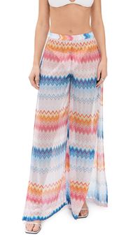 Missoni Cover Up Trousers Multicolor Shaded Fuchsia 40