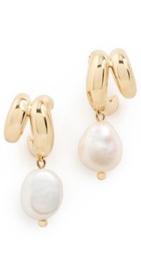 SHASHI Mariko Pearl Drop Earrings Gold/Pearl One Size