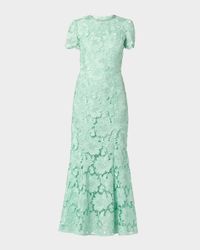 Brie Floral Lace Trumpet Maxi Dress