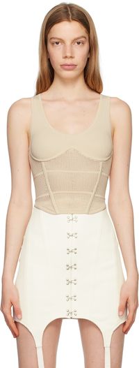 Dion Lee Off-White Corset Tank Top