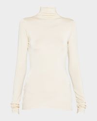 Noor Turtleneck Stretch-Knit Top