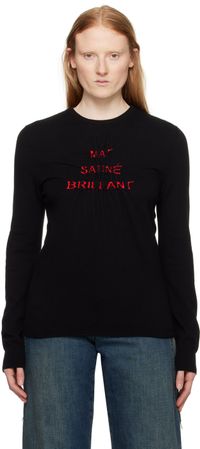 MM6 Maison Margiela Black Intarsia Sweater