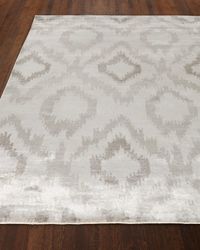 Mesa Hand-Knotted Silver Rug, 6' x 9'