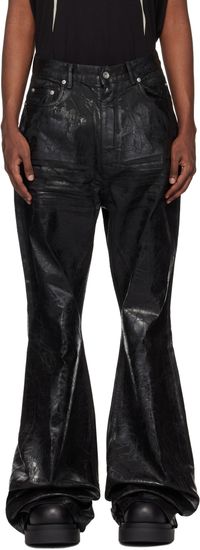 Rick Owens DRKSHDW Pantalon semi-évasé Bolan noir - Porterville