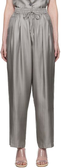 Silk Laundry Gray Slouch Trousers