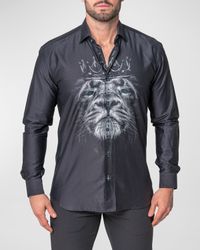 Men's Fibonacci Lion Crown Sport Shirt