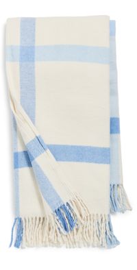 Weezie Throw Blanket Blue Plaid One Size