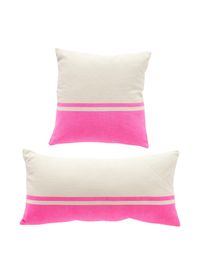 Today Linge De Maison - Lot de 2 coussins déhoussables en coton - Taille 40x40 - Rose