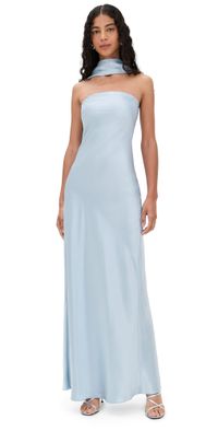 MISHA The Lilia Satin Dress Dove XS