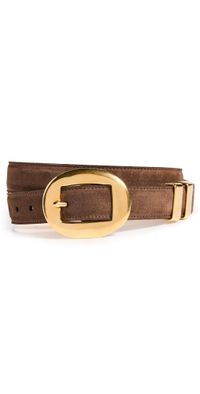 Altuzarra Vintage Brass Buckle Belt Chocolate L