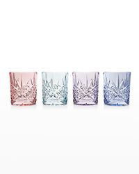 Dublin Blush Double Old Fashion Glasses, Set of 4