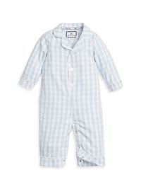 Baby Boy's Gingham Cotton-Blend Romper - Blue - Size 18 Months