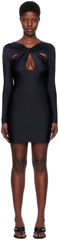 Coperni Black Twisted Minidress