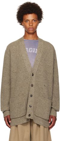 Maison Margiela Beige Patch Pocket Cardigan