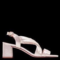 Cosmoparis - Sandales à talon en cuir métallisé - Taille 42 - Doré