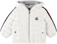 Moncler Enfant Baby White Hooded Down Jacket