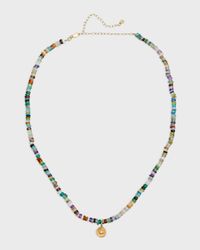 14k Evil Eye Diamond Coin Necklace