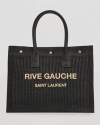Rive Gauche Small Tote Bag in Raffia
