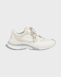 Men's Run Premium Mesh and Suede GG Runner Sneakers