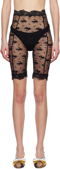 Yuhan Wang Cuissard noir en dentelle