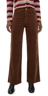 PAIGE Anessa 31 Corduroy Pants with Stitch Utility Pockets Maple Brown 26