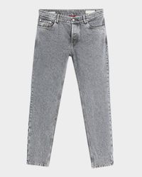 Men's Straight-Leg Grey Denim Jeans