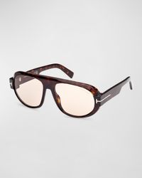 Men's Blake-02 Acetate Round Sunglasses