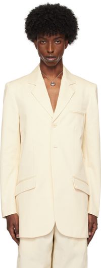Galilee-By-Sea Off-White Draft Blazer