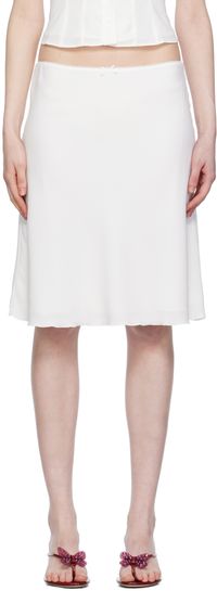 GUIZIO Jupe midi Paloma blanche