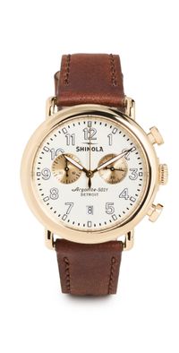 Shinola Runwell 41mm Chronograph Watch Ivory 41mm