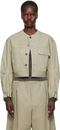 YOHJI YAMAMOTO Taupe R-Multi Pocket Jacket