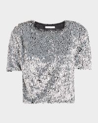 Sequined Short-Sleeved T-Shirt