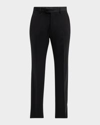Basic Flat-Front Wool Trousers
