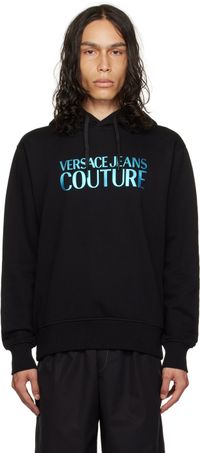 Versace Jeans Couture Black Printed Hoodie