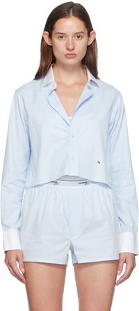 HommeGirls Blue Cropped Shirt
