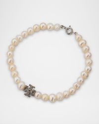 Moondance Pearl and Pavé Bracelet