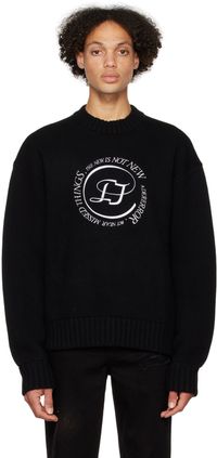 ADER error Black Spheric Sweater