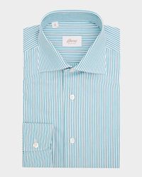 Men's Cotton Thin Stripe Dress Shirt