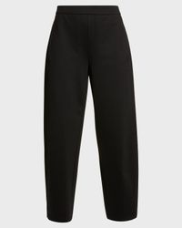 Pleated Ponte Lantern Ankle Pants