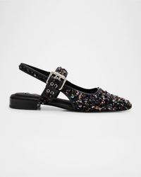 Astra Buckle Boucle Slingback Flats
